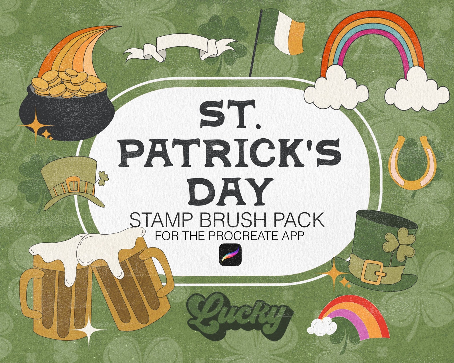 St. Patrick's Day Stamp Brushes for Procreate by Mabel and Bea - Etsy