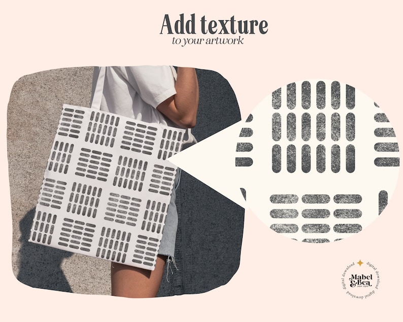 Linocut Texture Brushes for the Procreate App by Mabel and Bea image 7