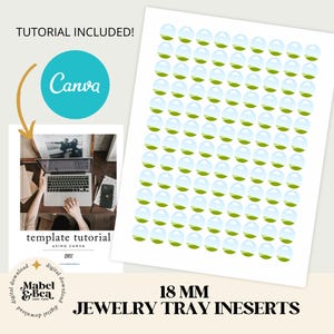 18 mm CANVA VORLAGE, Collage Sheet, Digital Download, Mabel und Bea