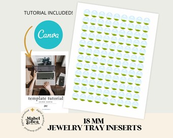 18 mm CANVA TEMPLATE, Collage Sheet, Digital Download, Mabel and Bea