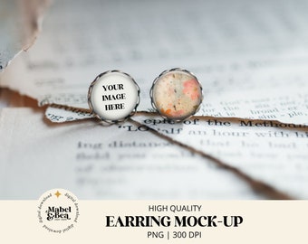 Bronze Earring Product Mockup by Mabel and Bea