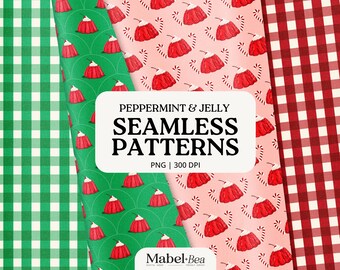 Peppermint Jelly Seamless Pattern, 300 DPI PNG, Digital Download, Surface Pattern Design