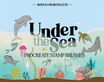 Under the Sea Stamp Brushes for the Procreate App by Mabel and Bea