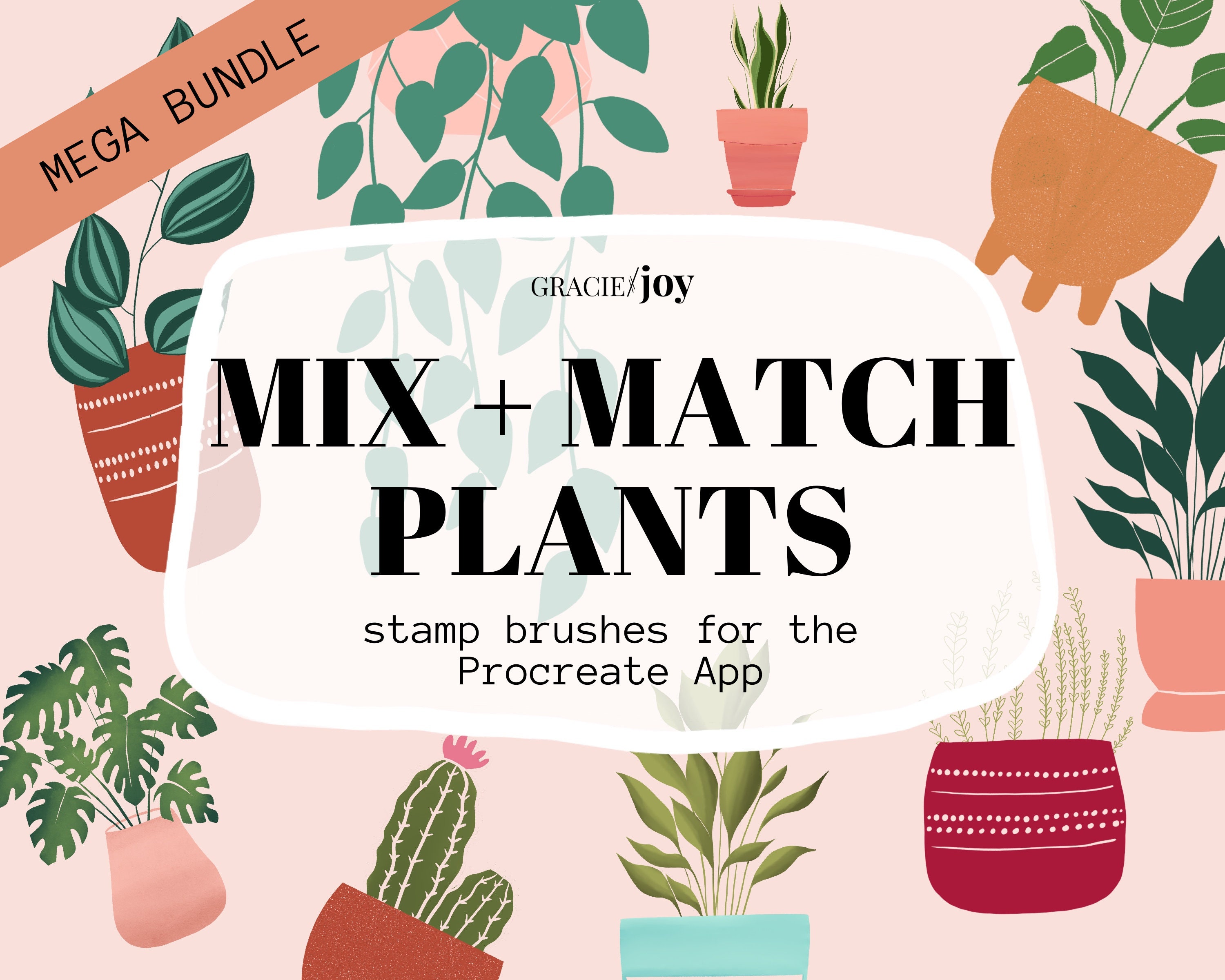 Houseplant Stamp Brushes for Procreate by Gracie and Joy