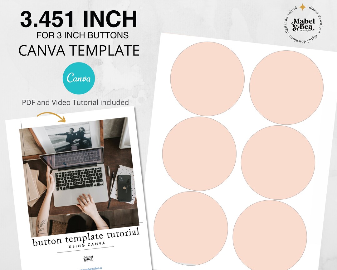 3 Inch Pin Back Button CANVA Template 3 451 Inch Circles Etsy 3 Inch Pin Back Button CANVA Template 3 451 Inch Circles Etsy