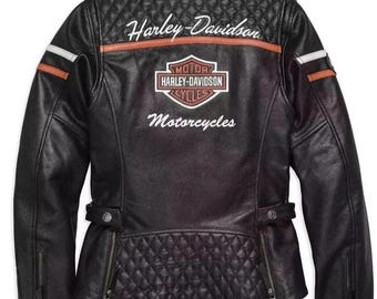 ハーレーダビッドソン レディース ブラック レザージャケット