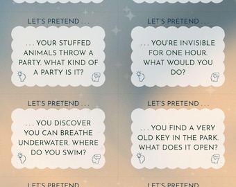 Think & Talk – Let’s Pretend Storytelling Cards | Printable Imagination and Creativity Game for Kids