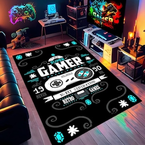 Gamer Rug,Game Room Rug,Home Decor,Decor Floor Mat,Modern Rug