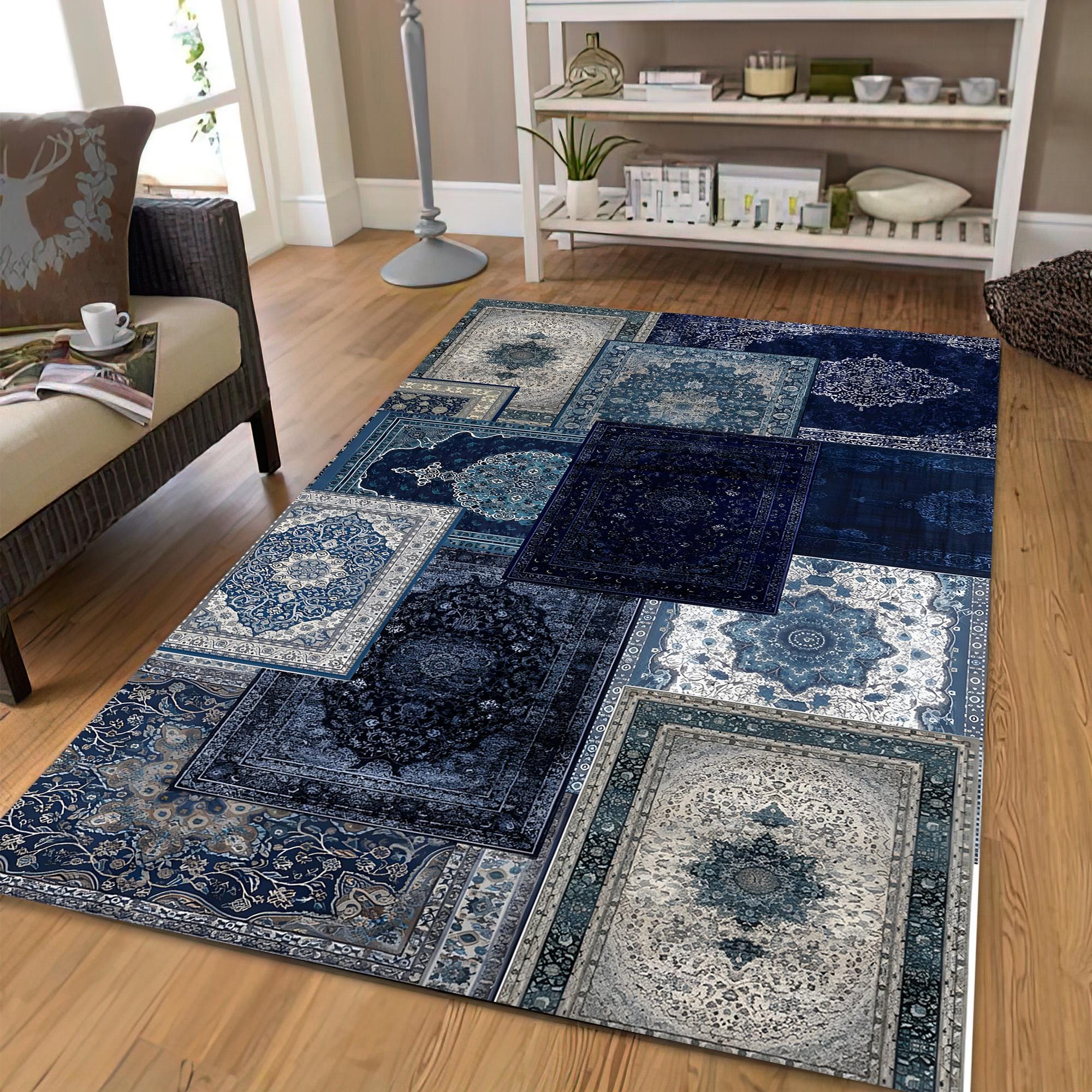 Vintage Turkish Style Oriental Rug, Boho Living Room Decor
