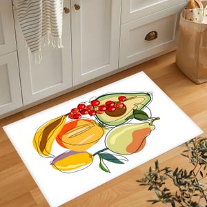 Fresh Fruit Kitchen Rug: Vibrant, Playful Food Theme