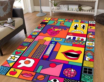 Bohemian Style Printed Rug: Modern Living Room Decor