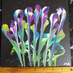 Underwater/ Flowers/ Panel Canvas/ 8x8