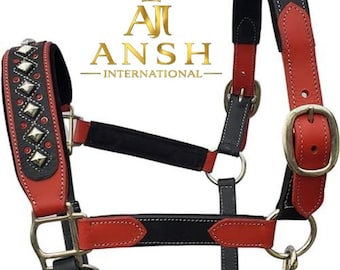Leather Horse Bridle with Crystal Browband & Padded Noseband | Equestrian Tack