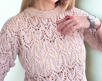 Boho Lace Strickoberteil, Baumwollstrand-Vertuschung, leichter Sommer-Tank, schiere Strickoberteil, Urlaubs Outfit, Boho-Oberteil, Resort Wear
