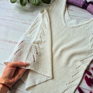 Handmade Cotton Silk Knit Top, Elegant Summer Tank