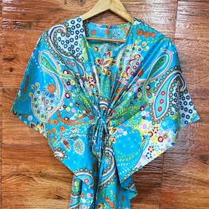 100% Cotton Kaftan, Women&#39;s Cotton Kaftan Tunic, Handmade Cotton Kaftan, Boho Cotton Kaftan, Free Size Kaftan Dress
