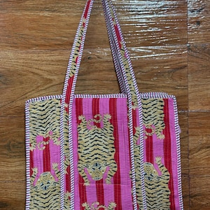 Quilted Tote Bag, Cotton Shoulder Bag, Handmade Luggage Bag, Market Shopping Bag, Tote Bag For Gift, Women&#39;s Grocery Bag, Everyday Use Bag