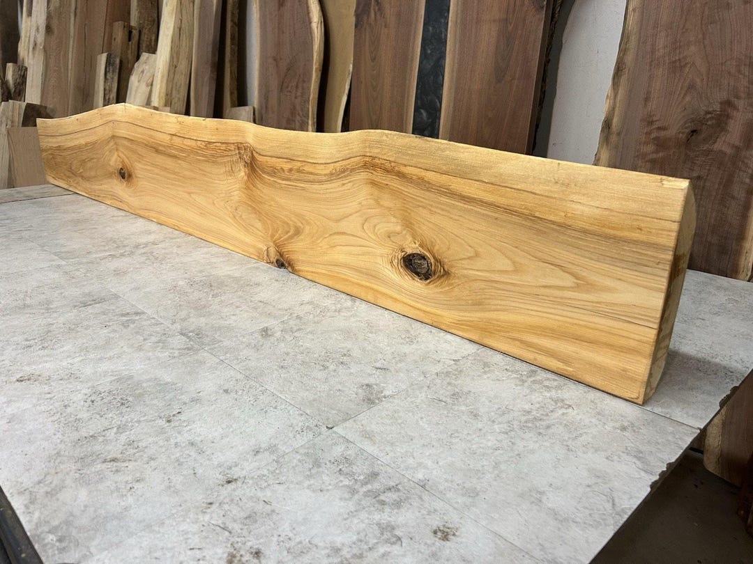 Mantle Romy Ash Rustic Figured Ash Wood Fireplace Mantel, Live Edge 94.5 Inches - Etsy