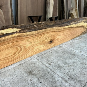 Live Edge Oak Wood Slab / Oak Mantle/ Kiln Dried Oak Shelf / Fireplace Mantle