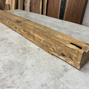 Reclaimed Barn Wood Beam/Fireplace Mantel Beam/Hand Hewn/Oak Mantle Beam/Shelf