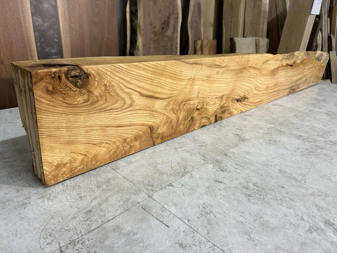 Rustic Ash Rustic Figured Ash Fireplace Mantel, Live Edge Wood Beam (72 Inches) - Etsy