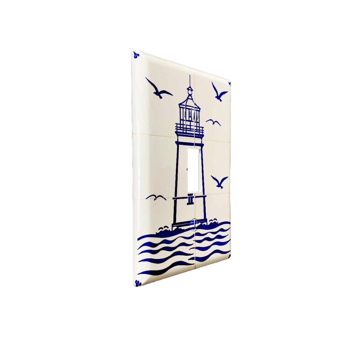 Dutch Lighthouse Steel Light Switch Cover, Delft Blue Wall Plate ...