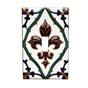 Fleur-de-lis Light Switch Cover: Victorian French Country Home Decor