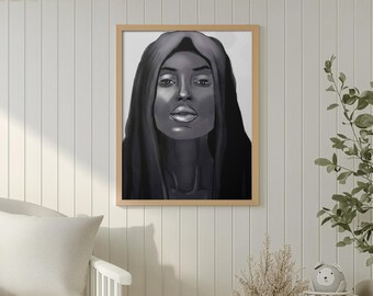 Original Digital Portrait Art | Ready - Made Illustration | Printable Wall Art