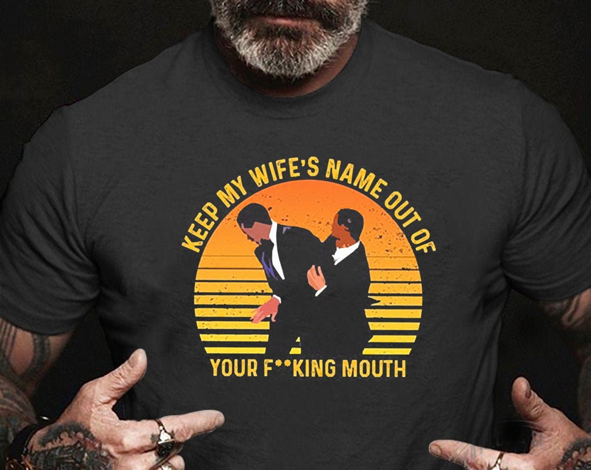 Discover Keep My Wife's Name Out Of Your Fucking Mouth T-Shirt,  Will Smith Slapped Chris Rock At 2022 Oscars Shirt, Funny Shirt