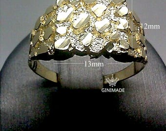 Sterling Silver Nugget Ring for Men | Textured Statement Jewelry