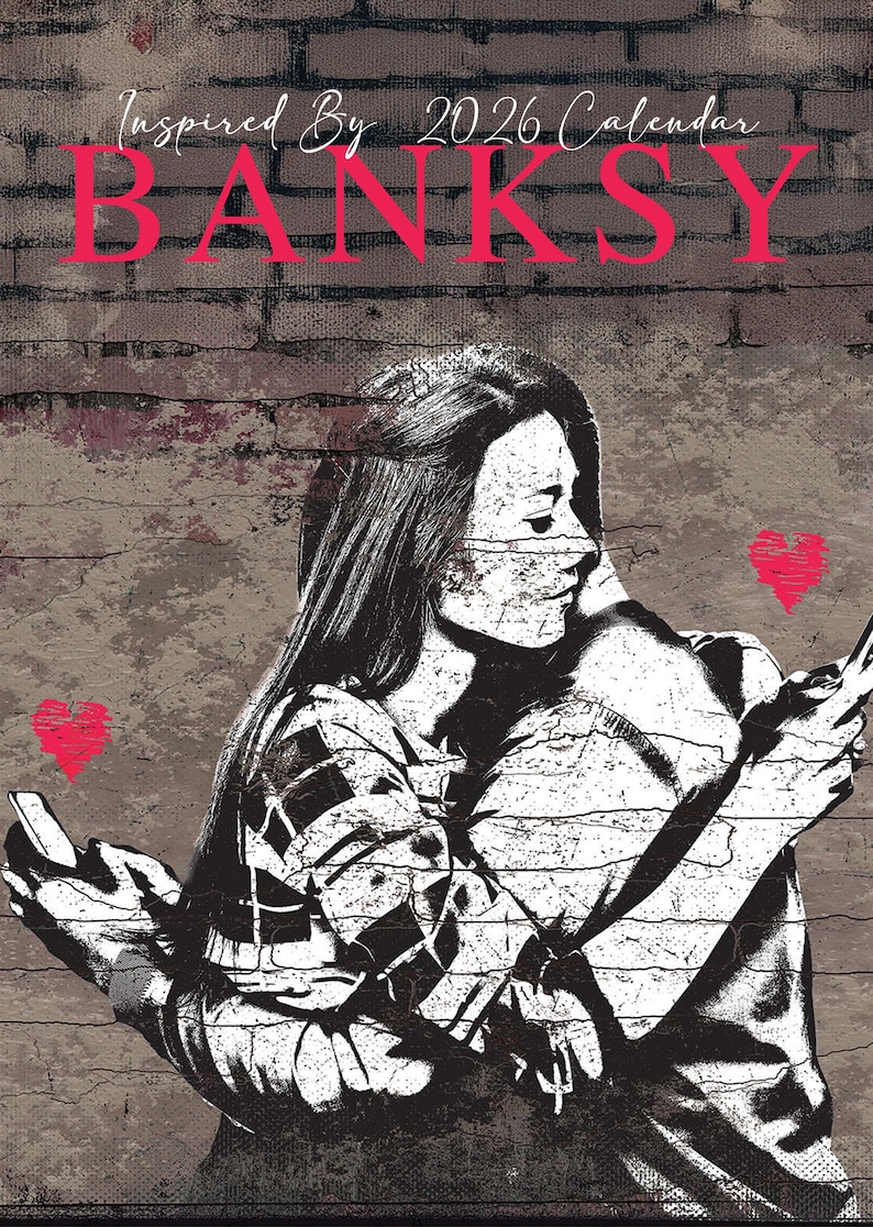 Banksy 2026 A3 Calendar Etsy