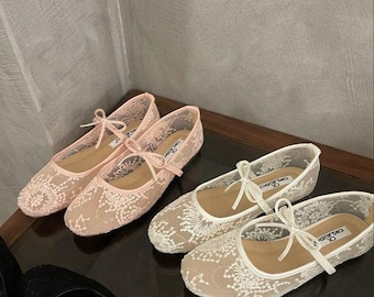 Eleganckie buty damskie, sznurowane, Mary Jane, płaskie, wygodne, wsuwane