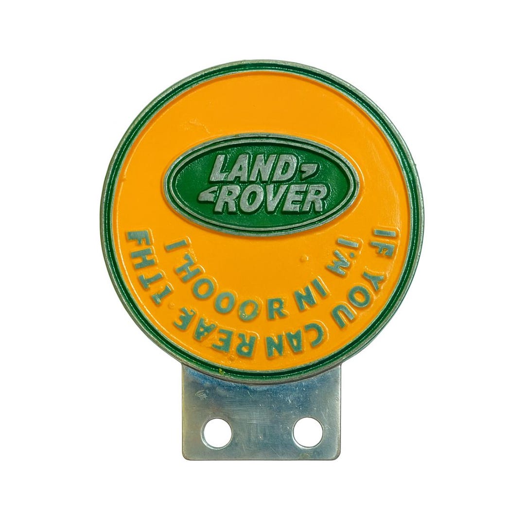Vintage Land Rover Club Badge: Classic 4x4 Emblem, Handmade Alloy