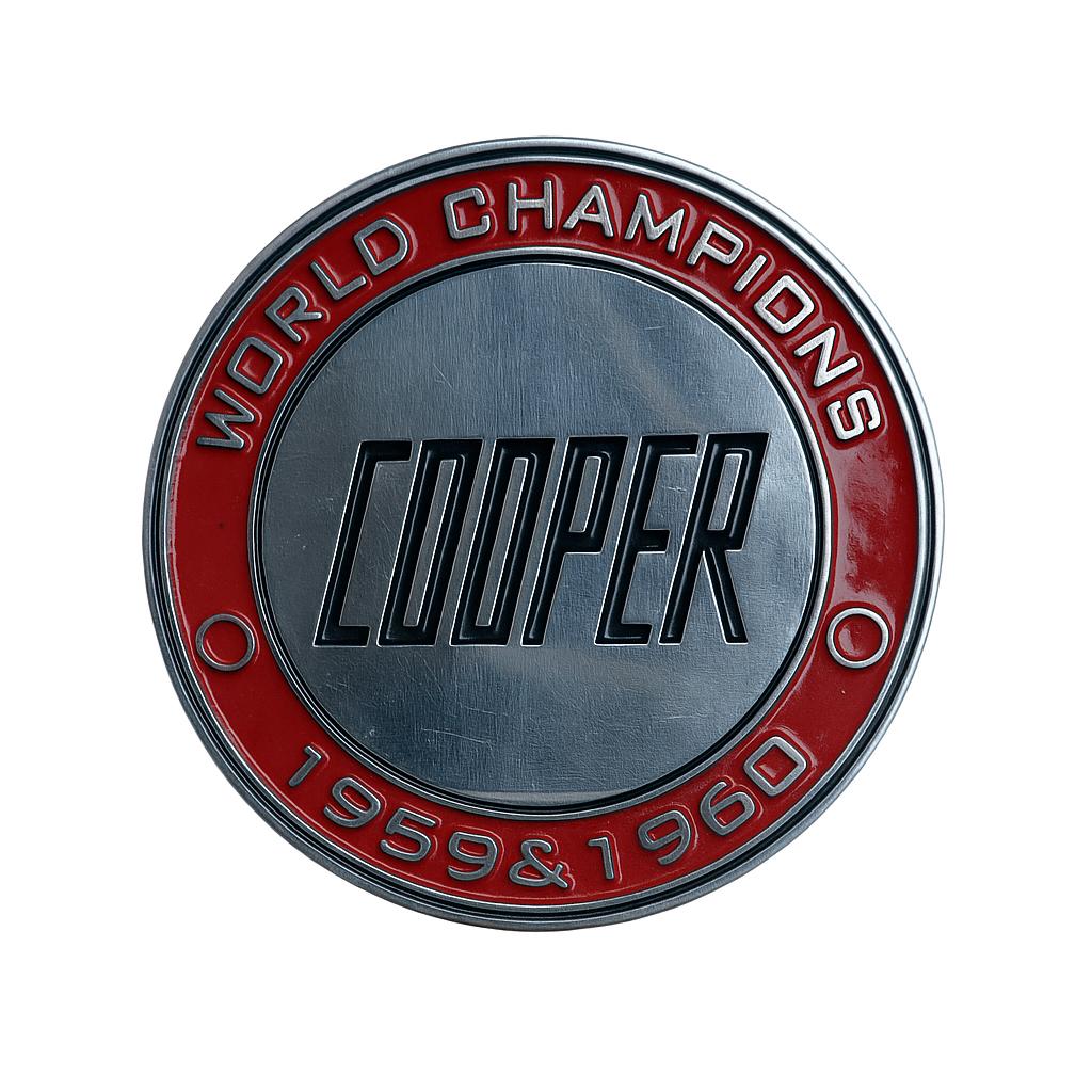 希少  MINI COOPER 1959-1989 記念プレート Vintage Mini Cooper World Champions Car Badge Emblem 1959 & 1960