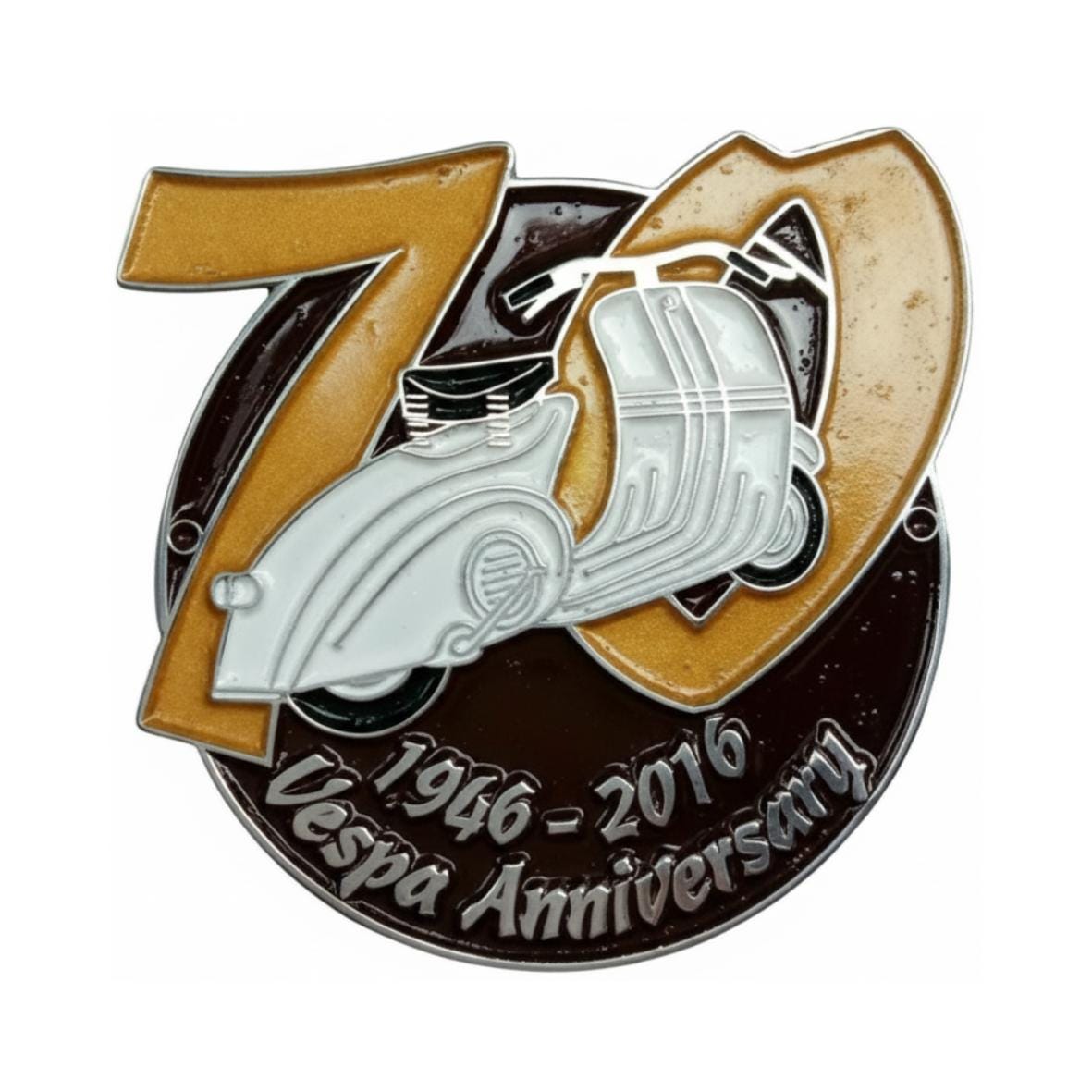 ヴィンテージ ベスパ 70周年記念 1946-2016 バッジ クラシック