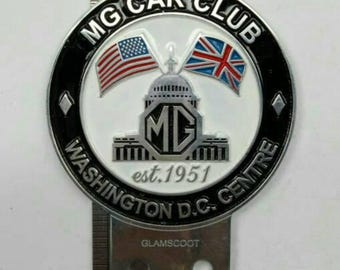 モーガン sports car club グリルバッジ　エンブレム Vintage MG Car Club Grille Badge - Washington DC Centre - Handmade