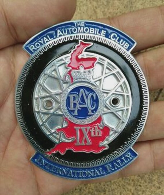 RAC（英国王立自動車クラブ）国際ラリーカーバッジエンブレム 25 x 78