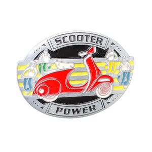 Vintage Vespa Scooter Power Emblem Badge – Classic Alloy Collectible Plakat Placca Plakette