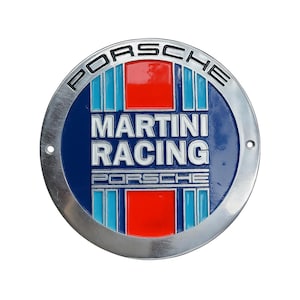 Vintage Handmade Porsche Grill Martini Auto Abzeichen Emblem Placca Platte 8 cm / 3,15 inch