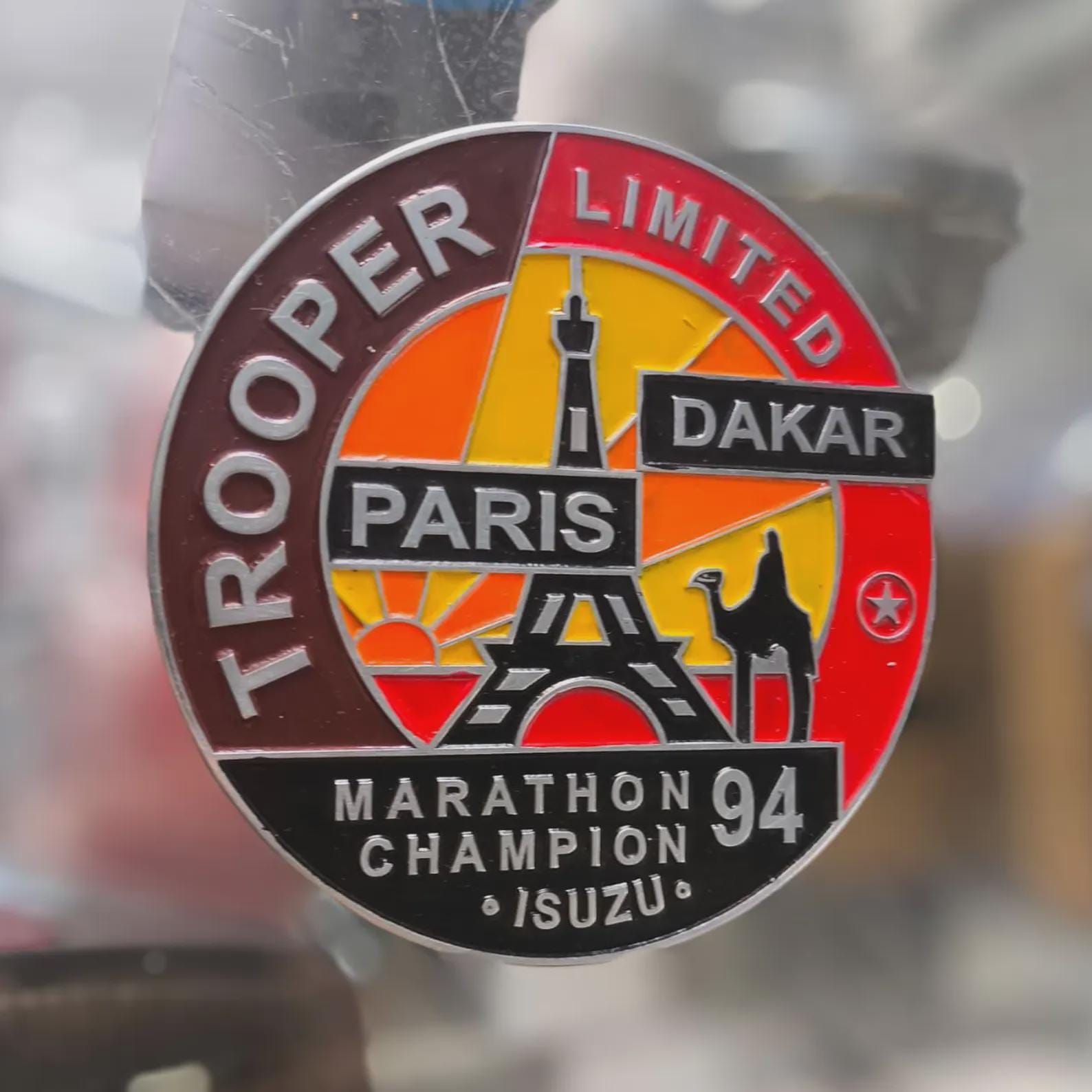 Isuzu Trooper Paris Dakar 1994 Badge, Handmade Rally Emblem - Etsy