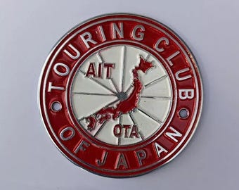 Vintage Touring Club of Japan Badge Classic Motorcycle Car Emblem