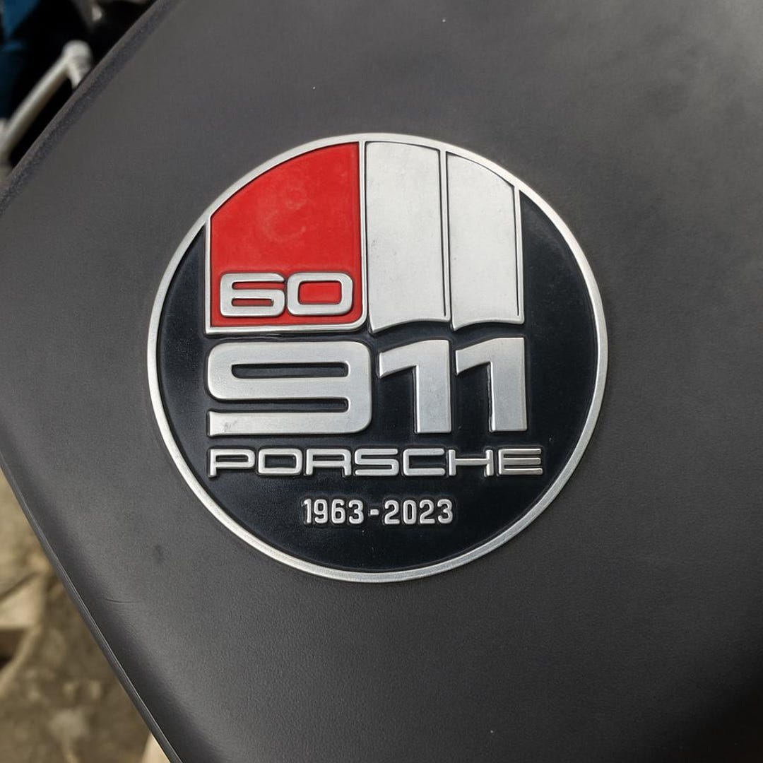 Vintage Porsche 911 60th Anniversary Badge Classic 1963–2023