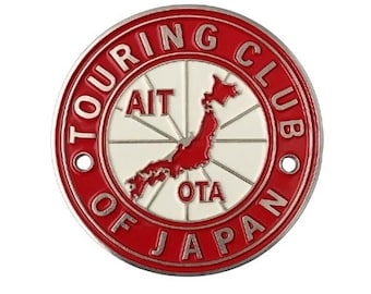 Vintage Touring Club of Japan Badge Classic Motorcycle Car Emblem