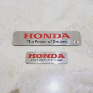 Classic Honda The power Of Dreams Japanese Stainless Steel Emblem Badge Retro JDM Metal Car Badge 2 Size Options