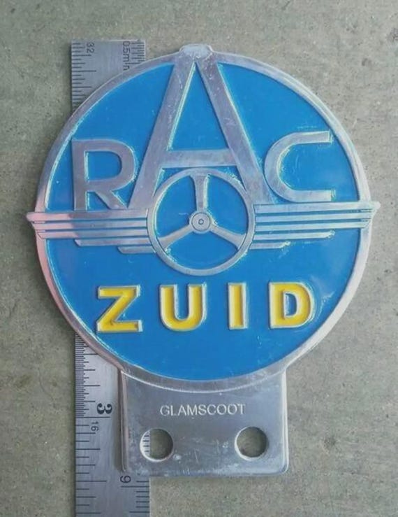 ヴィンテージ RAC ZUID カークラブバッジ クラシック合金 自動車 