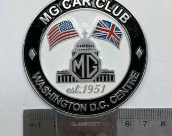 Vintage MG Car Club Grille Badge - Washington DC Centre - Handmade