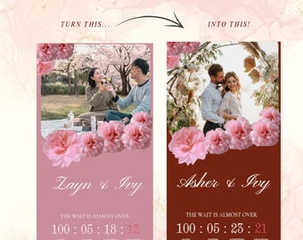 All-in-One Wedding Website Template, Editable RSVP, Countdown & Online Invitation
