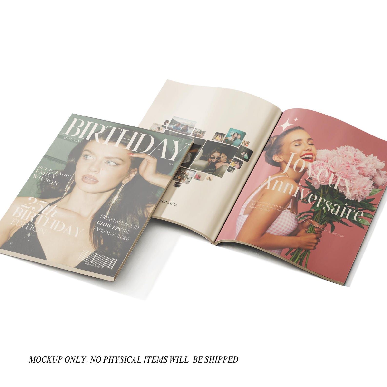 Editable Birthday Magazine Template for Canva, Custom Fashion Magazine ...
