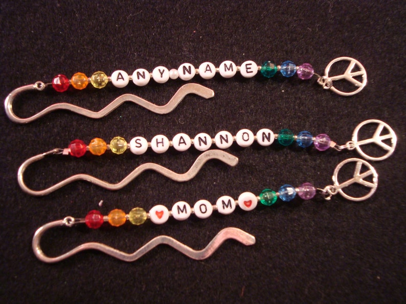 Personalized beaded bookmarks Etsy