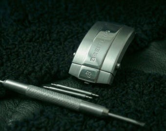 Hebilla de repuesto para correa de reloj Breitling de acero inoxidable de 18 mm